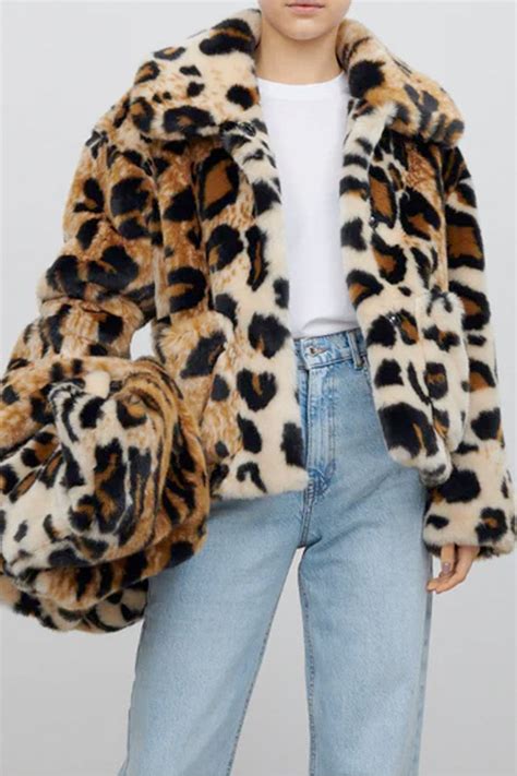 faux fur leopard coat|leopard lined faux suede coat.